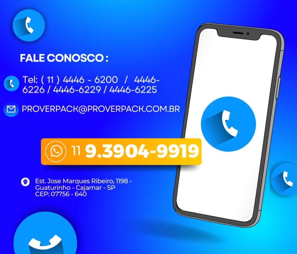 Contato - Proverpack Indústria e Comércio de Produtos Plásticos